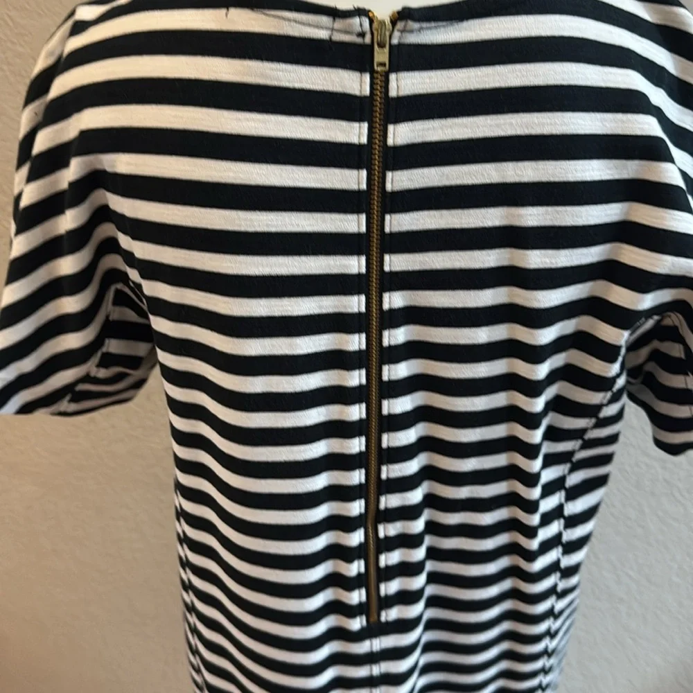 J.Crew Black and White‎ Striped Dress size medium